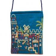 Embroidered Bag - Jerusalem - Turquoise PB-1T