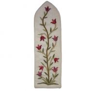 Embroidered BookMark - Flowers White BME-3W