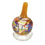 Glass Dreidel with Stand - Brown colors DRG-6