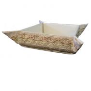 Embroidered Folding Basket - Oriental White MB-4