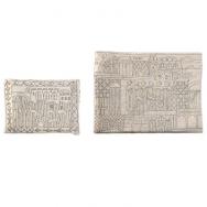 Hand Embroidered Tallit and Tefillin Bag – Silver TBE - TFB-4
