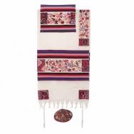 Embroidered Cotton Tallit – The Matriarches in color TFE-8