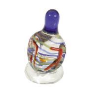 Glass Dreidel with Stand - Blue colors DRG-9