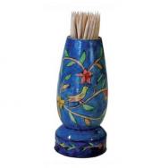 Painted Wooden Toothpick Stand - Birds and branchs TPS-3