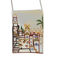 Embroidered Bag - Jerusalem - White PB-1W