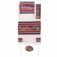 Embroidered Cotton Tallit – The Twelve Tribes TFE-6
