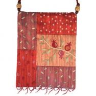 Applique Embroidered Bag - Pomegranats - Red PBE-1R