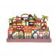 Painted Metal Lazer Cut Menorah - Jerusalem HML-4