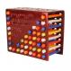 Aluminum Cast Candle Storage Hanukkah Menorah - Magenta HMM-1M