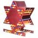 Aluminum Star of David Candle Storage Menorah - Magenta HMM-2M