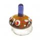 Glass Dreidel with Stand - Brown DRG-1