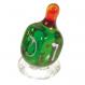 Glass Dreidel with Stand - Green DRG-4