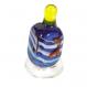 Glass Dreidel with Stand - Blue DRG-10