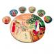Wooden Passover Seder Plate - Figures SP-2
