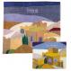Raw Silk Matzah Cover Set - Jerusalem Panorama MAS-AFR-5