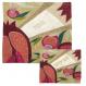 Raw Silk Matzah Cover Set - Crown Silver MAS-AFR-28