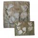Raw Silk Matzah Cover Set - Lily Silver MAS-AFR-39