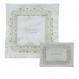 Embroidered Matzah Cover Set - Oriental square white MMB-AMB-4