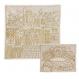 Embroidered Matzah Cover Set - Jerusalem Gold MHE-AFE-3