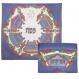 Painted Silk Matzah Cover Set - Seder blue MSS-AFS-1