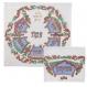 Painted Silk Matzah Cover Set - Seder white MSS-AFS-2