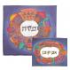 Painted Silk Matzah Cover Set - Jerusalem Circle MSS-AFS-4
