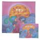 Painted Silk Matzah Cover Set - Yam Suff cross MSY-AFY-2