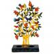 Painted Metal Lazer Cut shabbat Candlesticks - Birds Tree CLC-A1