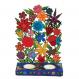 Painted Metal Lazer Cut shabbat Candlesticks - Flowers CLC-2