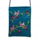 Embroidered Bag - Birds - Turquoise PB-2T