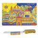 Wooden Challah Board, Knife and Stand - Jerusalem Oriental CB-NS-PR-8
