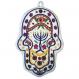 Large Embroidered Hamsa - Menorah HEL-4