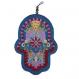 Large Embroidered Hamsa and Crystales - Oriental Blue HCL-2