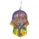 Large Glass Hamsa - Flowers and Birds HG-4