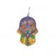 Small Glass Hamsa - Flowers and Birds HGS-4