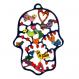 Laser Cut Hand Painted Hamsa - Birds and Hearts HCL-2