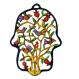 Laser Cut Hand Painted Hamsa - Birds HCL-1