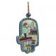 Small Wood Painted Hamsa - Jerusalem Blue HAS-4