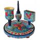 Wooden Havdallah Set  Pomegranates HAV-6
