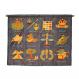 Embroidered Wall Decoration - The 12 Tribes English - Blue WX-2B