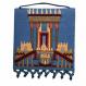Embroidered Wall Decoration -Small - The Temple Blue WS-20