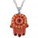Small Hamsa Necklace - Red NHS-3
