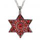 Star of David Necklace - Red NST-3