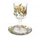 Glass Kiddush Cup and Saucer - Oriental GC-8