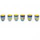 6 Small Wooden Kiddush Cups - Oriental SET-6B