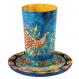 Wooden Kiddush Cup and Plate - Oriental KC-2