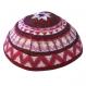 Embroidered Kippah - Geometrical Magenta YME-2M