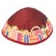 Embroidered Kippah - Jerusalem Magenta YME-1M