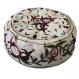Hand Embroiderey Hat - Pomegranates white HME-2W