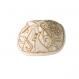 Hand Embroiderey Kippah - Flowers gold YAE-3